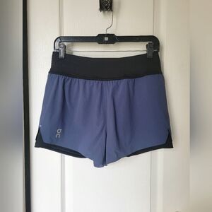 On Running Women's Athletic Shorts - Black and Blue